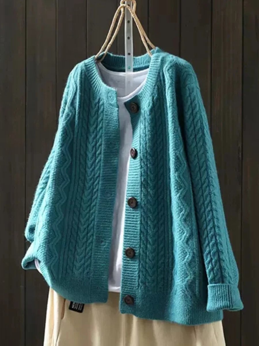 Felicity | Women Cashmere Cardigan Cable-Knit Button-Down