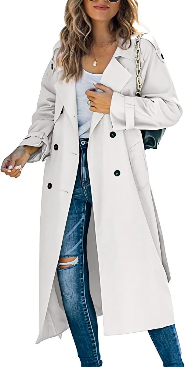 Georgiana | Women Black Longline Belted Trench Coat