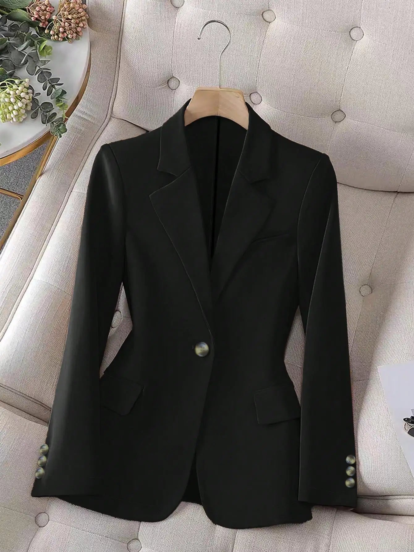 Anouk | Womens Black Blazer Tailored Office Jacket
