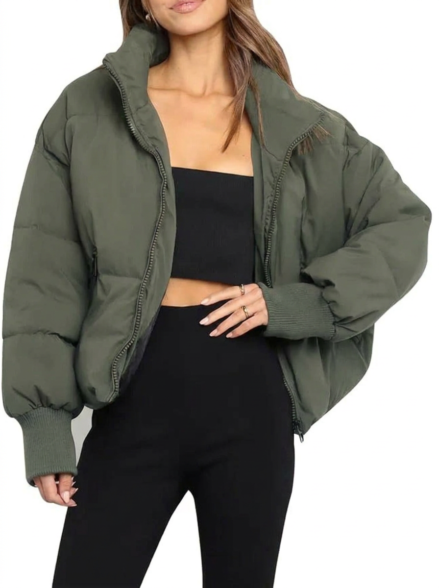 Helena | Cropped Oversized Puffer Jacket With Hood