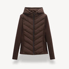 Camille | Quilted Puffer Coat Winter Jacket With Hood — Brown