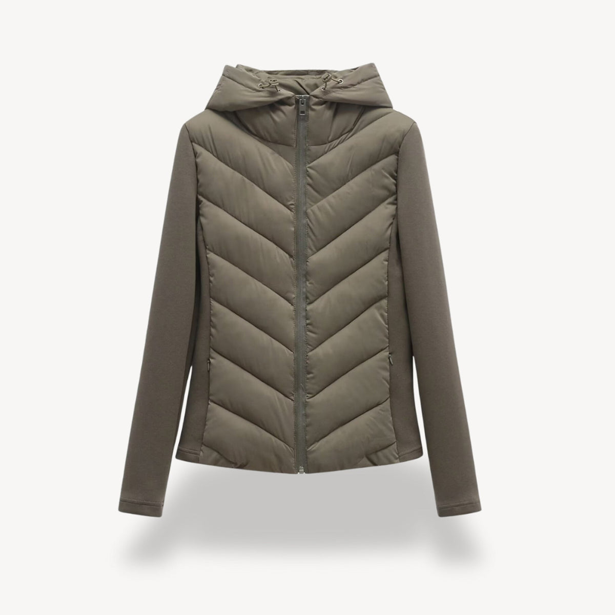 Camille | Quilted Puffer Coat Winter Jacket With Hood — Green