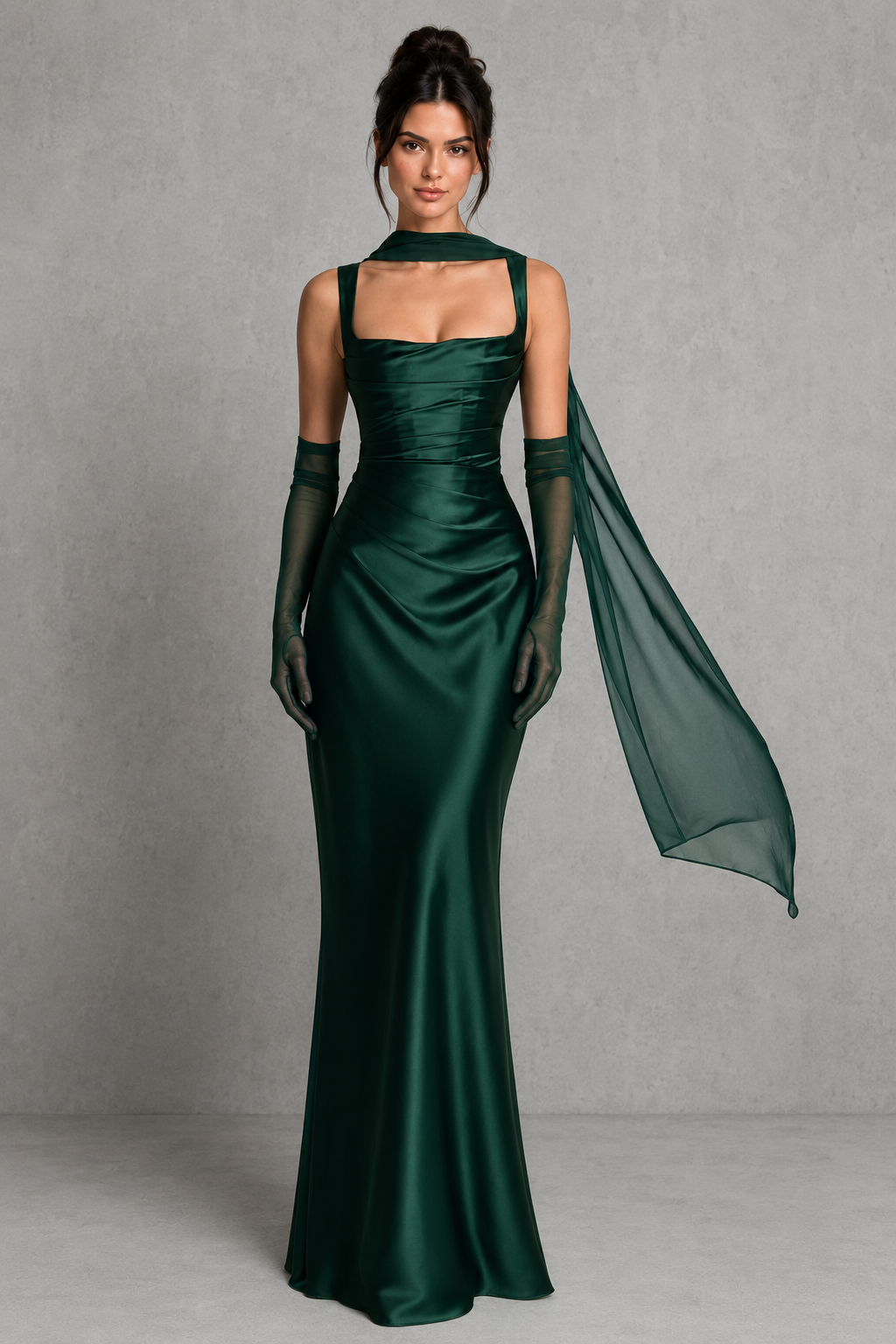 Celeste | Plus Size Evening Dresses Satin Corset Maxi Formal
