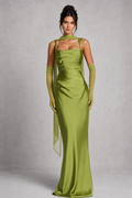 Celeste | Plus Size Evening Dresses Satin Corset Maxi Formal