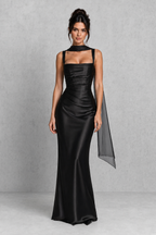 Celeste | Plus Size Evening Dresses Satin Corset Maxi Formal
