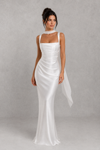 Celeste | Plus Size Evening Dresses Satin Corset Maxi Formal