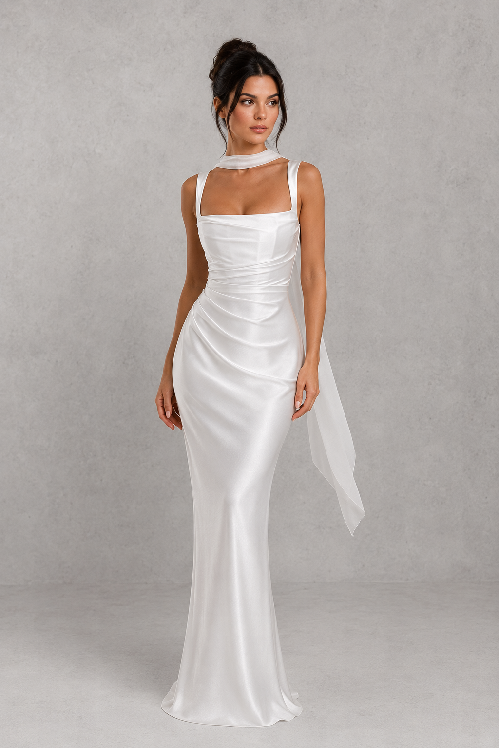 Celeste | Plus Size Evening Dresses Satin Corset Maxi Formal