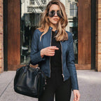 Octavia | Women Faux Leather Jacket Slim Fit Zip Up