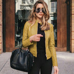 Octavia | Women Faux Leather Jacket Slim Fit Zip Up
