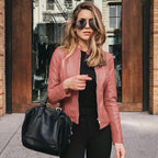 Octavia | Women Faux Leather Jacket Slim Fit Zip Up