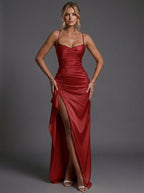Helena | Women's Spaghetti Strap Bodycon Maxi Dress