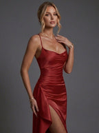 Helena | Women's Spaghetti Strap Bodycon Maxi Dress