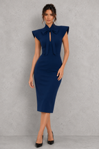 Constance | Office Attire For Women Bow Tie Midi Dress