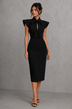 Constance | Office Attire For Women Bow Tie Midi Dress