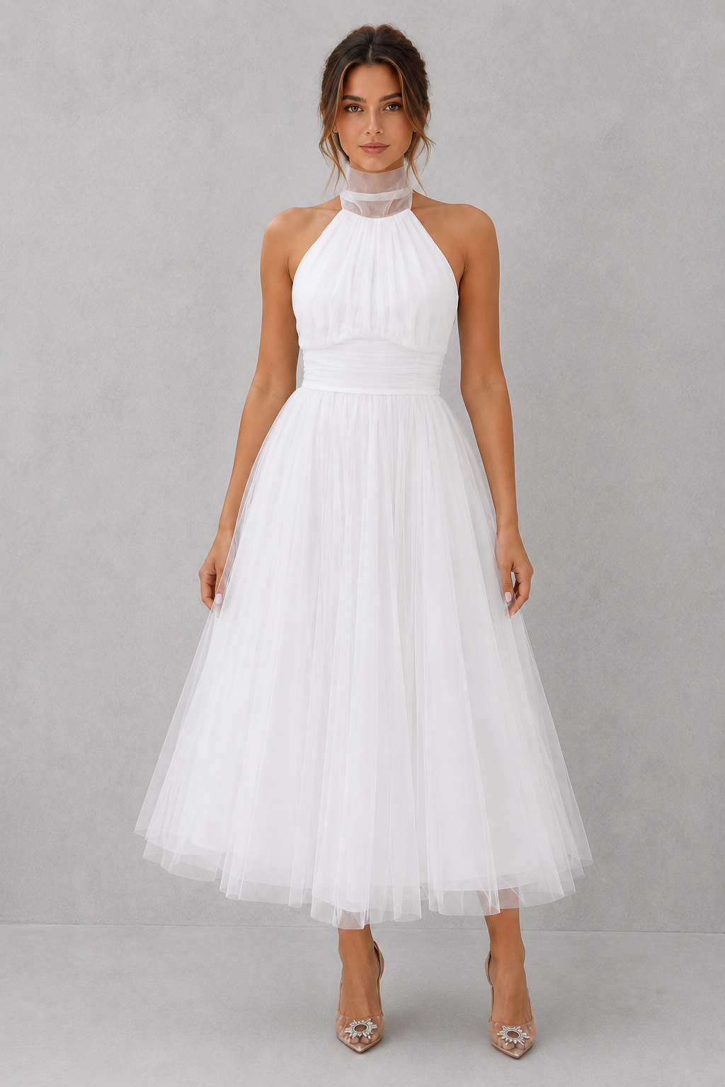 Bryony | Evening Dresses For Women Tulle Midi Occasion Dress