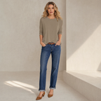 Rosalind | Relaxed Layering Top with 3/4 Sleeve