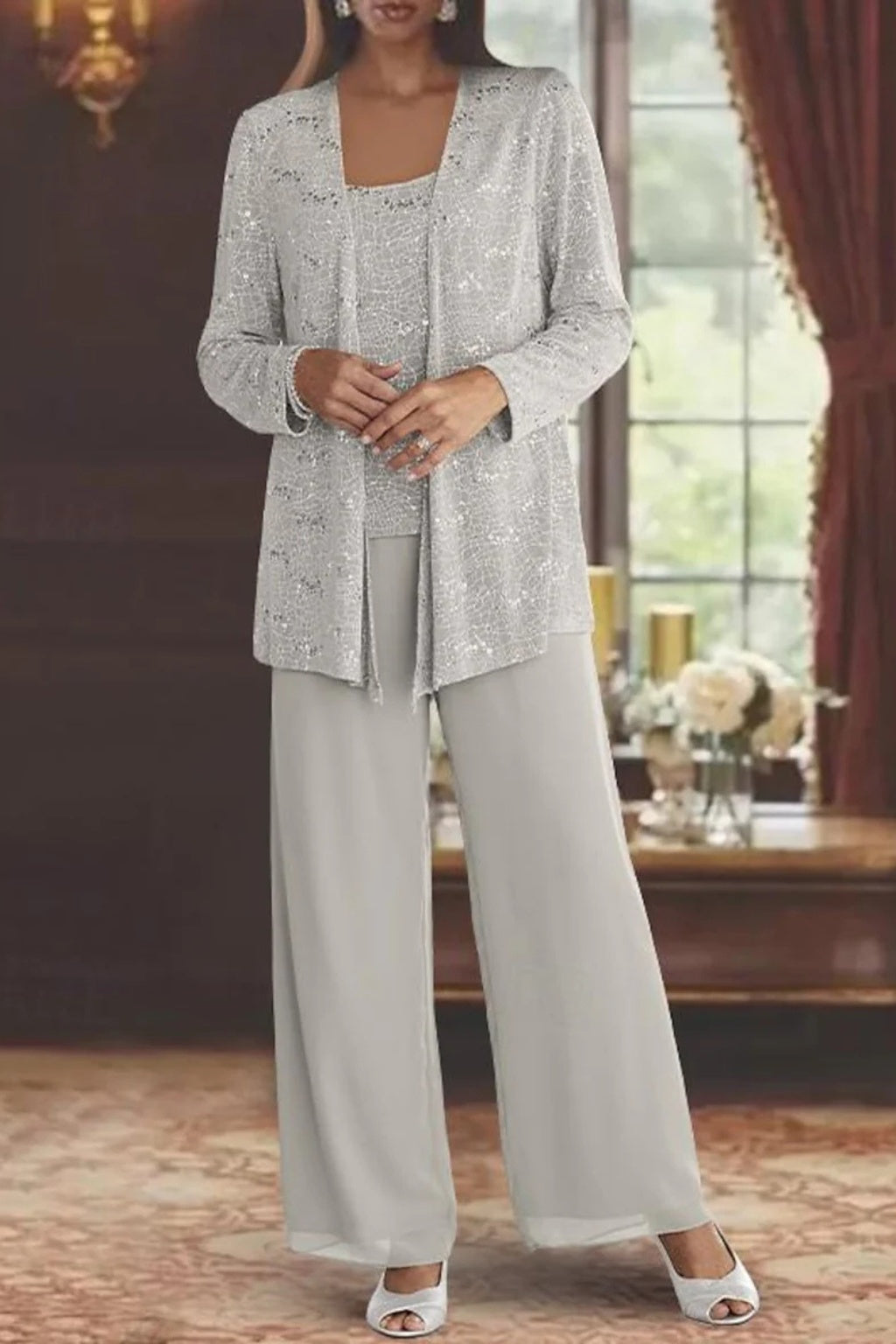 Harriet | Three Piece Sequin Lace Suit