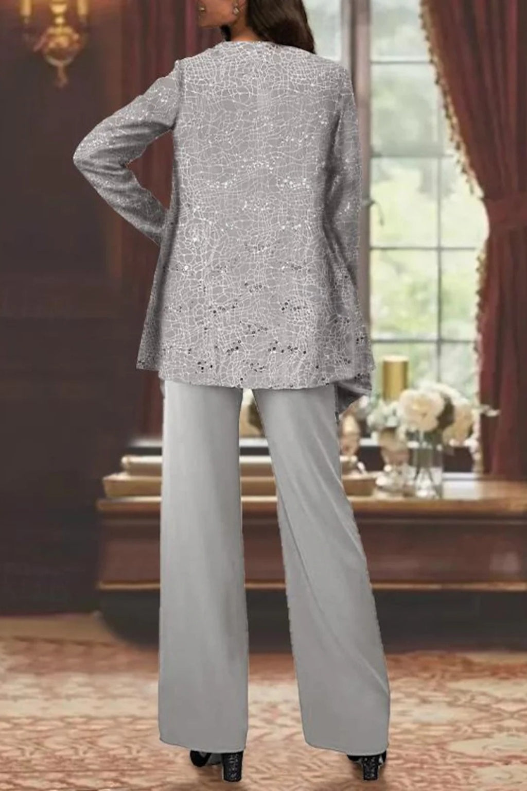 Harriet | Three Piece Sequin Lace Suit