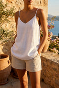 Felicity | Spaghetti Strap Linen Top