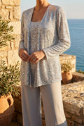 Harriet | Three Piece Sequin Lace Suit